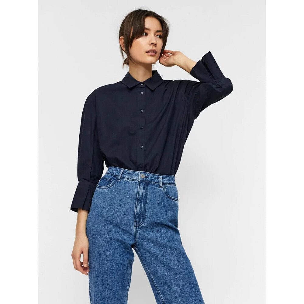Aware Vero Moda 7/8 Loose Shirt Navy Size XS relax fit NWT